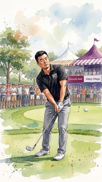 Michael on the golf course